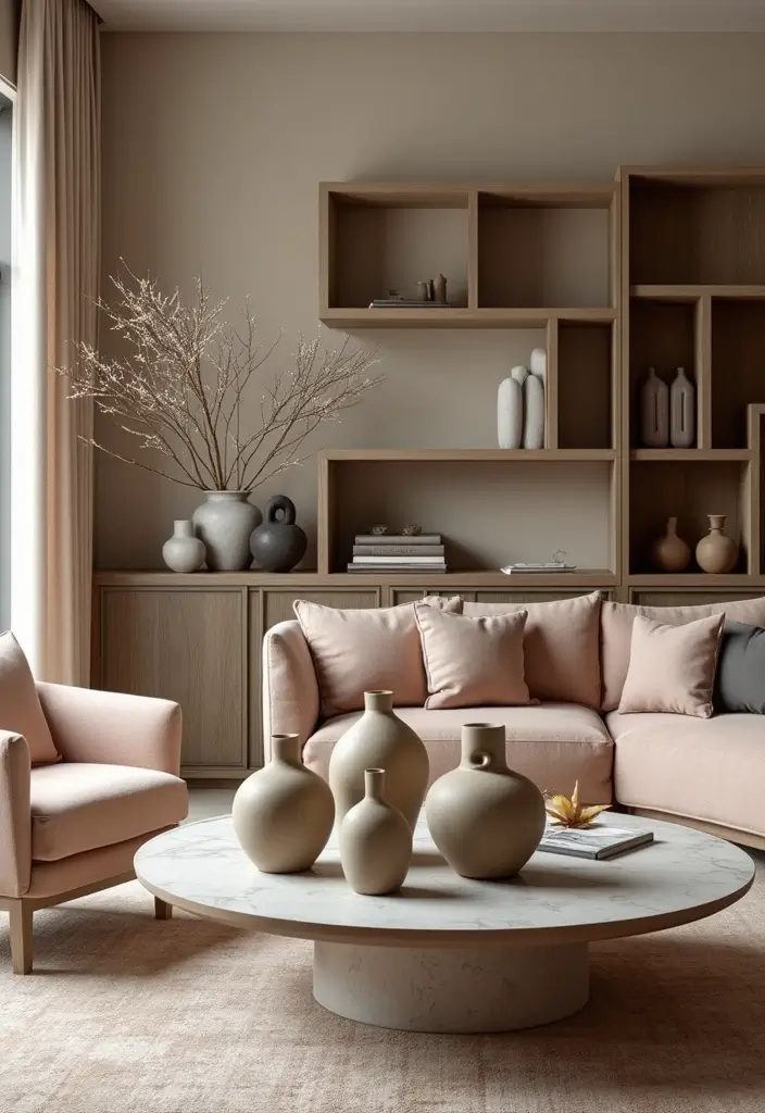 27 Black Living Room Ideas That Feel Bold, Modern, and Luxurious - 16. Bold Black Decorative Vases