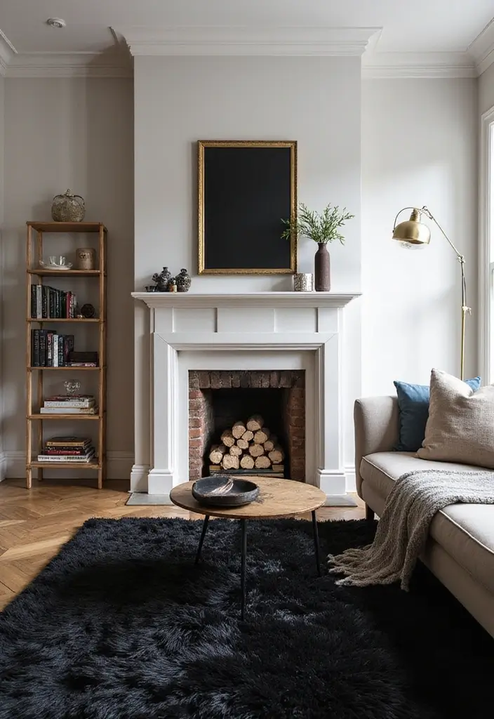 27 Black Living Room Ideas That Feel Bold, Modern, and Luxurious - 9. Cozy Black Rugs