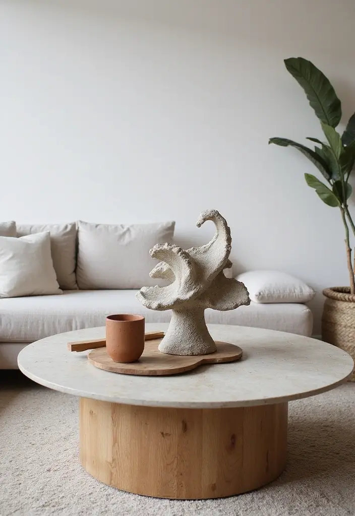 27 Coffee Table Decor Living Room Ideas for Stylish Centerpieces 16 27 Coffee Table Decor Living Room Ideas for Stylish Centerpieces - 16. Artistic Centerpiece