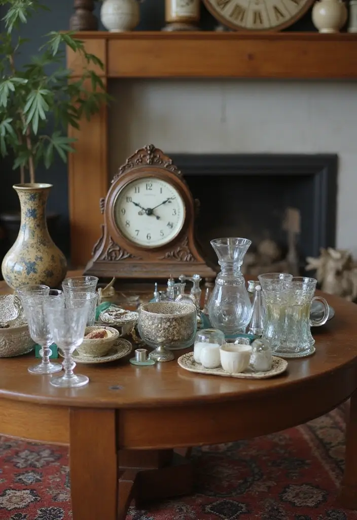 27 Coffee Table Decor Living Room Ideas for Stylish Centerpieces 8 27 Coffee Table Decor Living Room Ideas for Stylish Centerpieces - 8. Vintage Finds