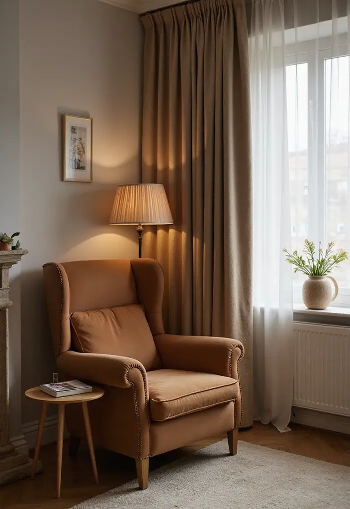27 Cozy Brown Living Room Ideas That Bring Warmth and Timeless Elegance 7 27 Cozy Brown Living Room Ideas That Bring Warmth and Timeless Elegance - 7. Cozy Corner Nooks
