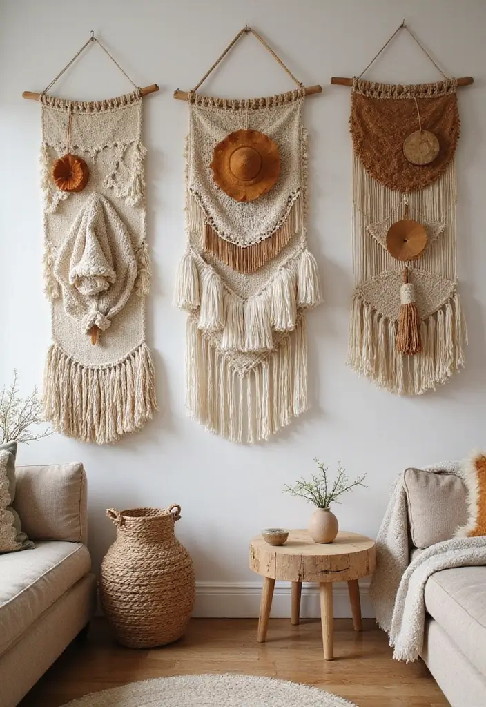 27 Living Room Accent Wall Ideas That Instantly Elevate the Space 15 27 Living Room Accent Wall Ideas That Instantly Elevate the Space - 15. Natural Fiber Wall Hangings