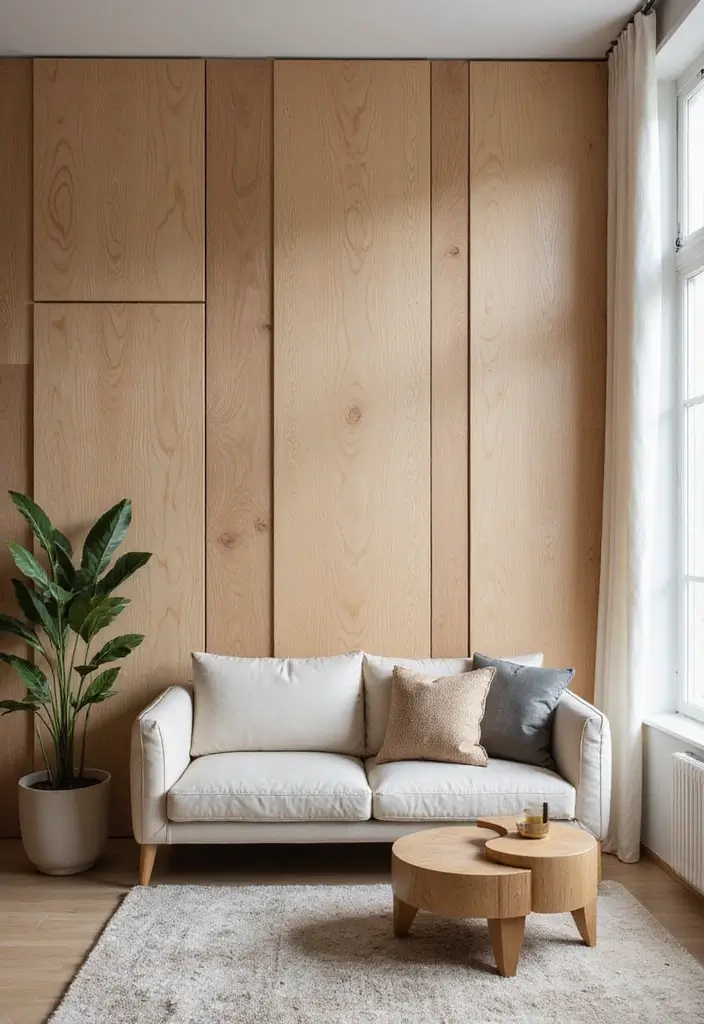 27 Living Room Accent Wall Ideas That Instantly Elevate the Space 17 27 Living Room Accent Wall Ideas That Instantly Elevate the Space - 17. Plywood Panel Walls