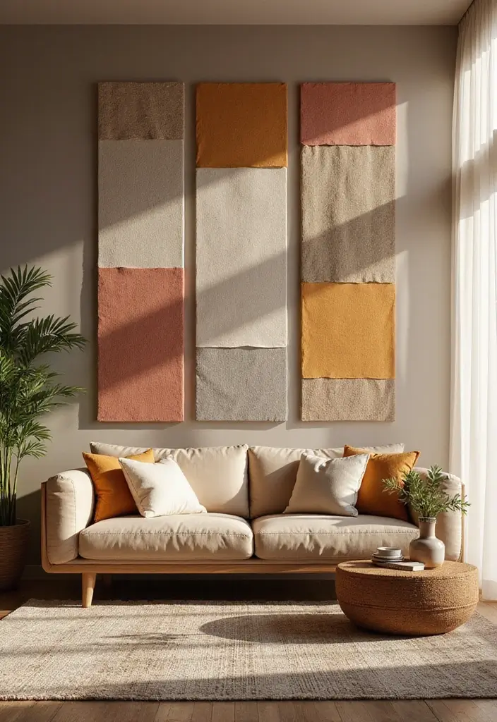 27 Living Room Accent Wall Ideas That Instantly Elevate the Space 7 27 Living Room Accent Wall Ideas That Instantly Elevate the Space - 7. Fabric Wall Panels