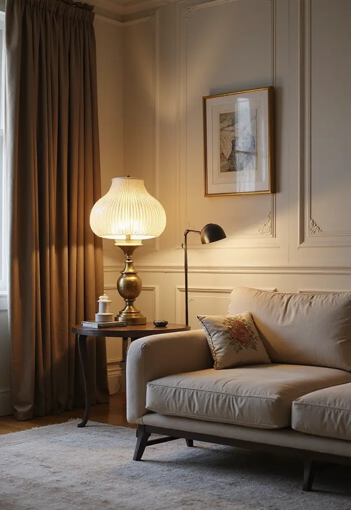 27 Living Room Lighting Ideas That Brighten and Elevate Interiors - 8. Artful Table Lamps