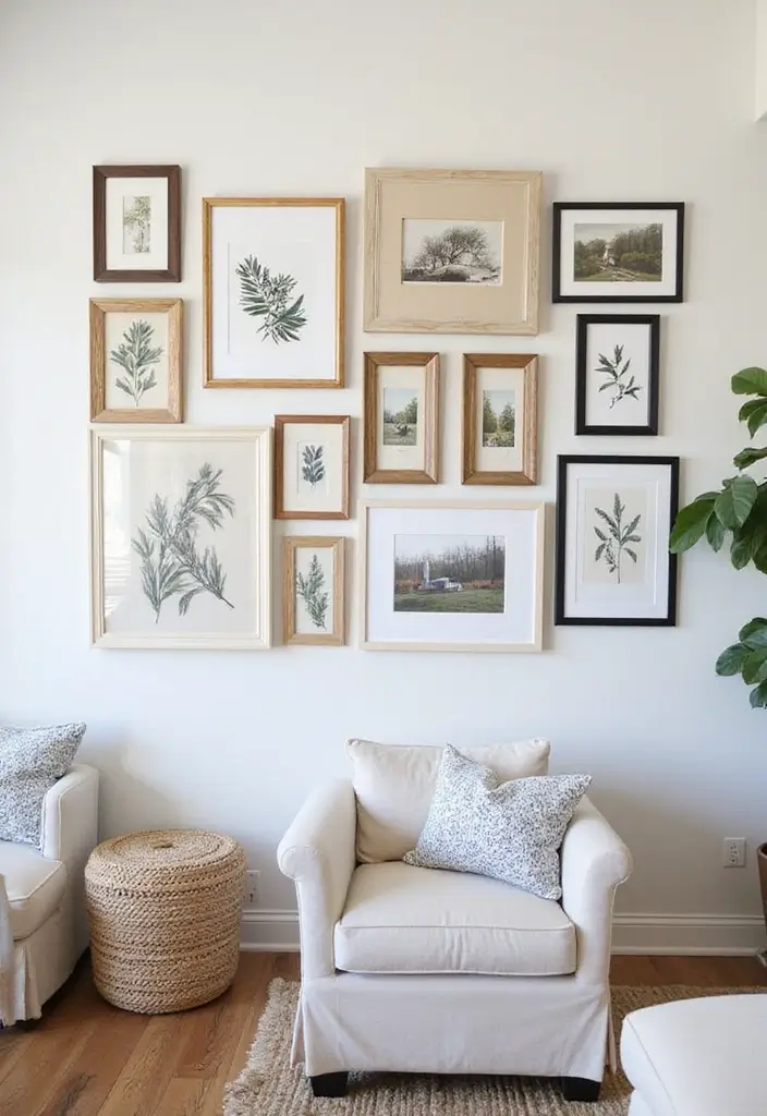 27 Pottery Barn Living Room Ideas for Timeless and Elegant Inspiration - 2. Elegant Gallery Wall