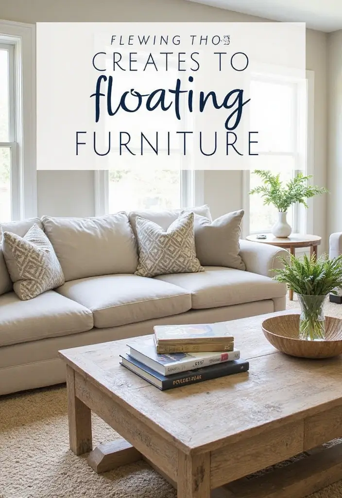 27 Pottery Barn Living Room Ideas for Timeless and Elegant Inspiration - 20. Floating Furniture Arrangement