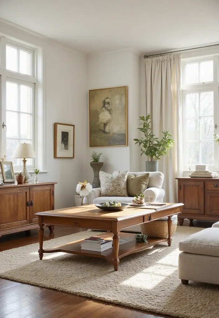 27 Pottery Barn Living Room Ideas for Timeless and Elegant Inspiration - 23. Elegant Wooden Accents