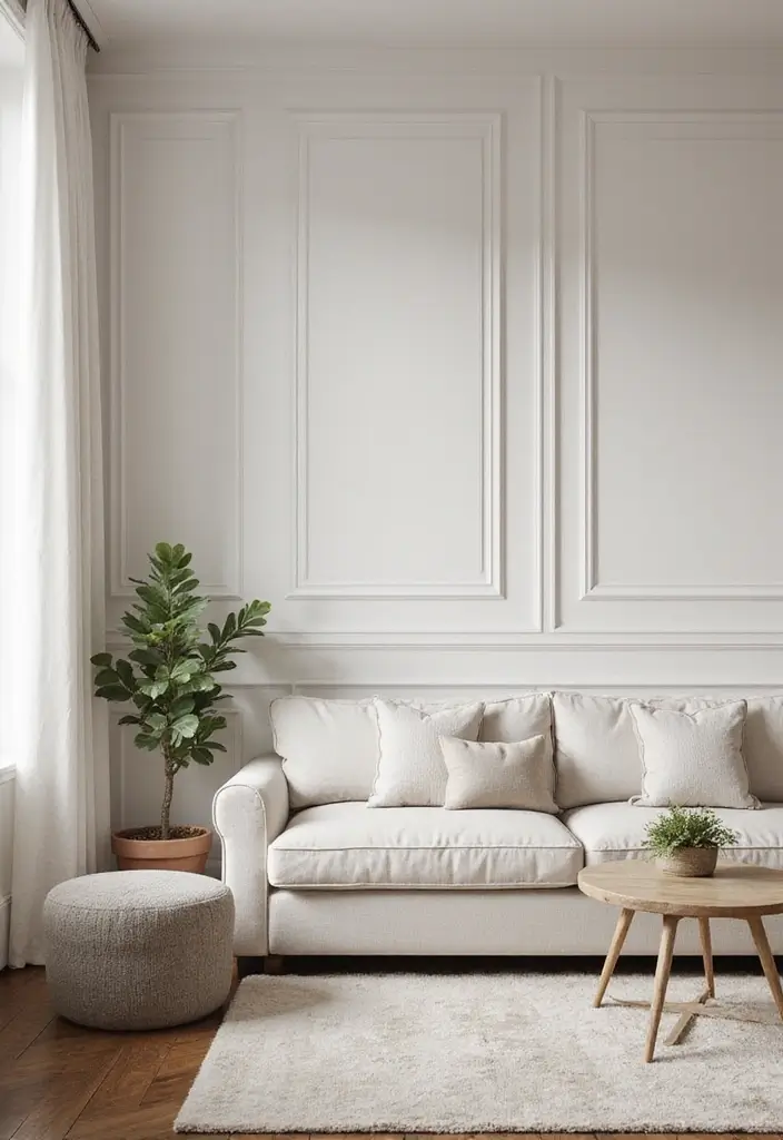 27 Simple Living Room Ideas for Effortless and Stylish Home Design 13 27 Simple Living Room Ideas for Effortless and Stylish Home Design - 13. Subtle Wall Treatments