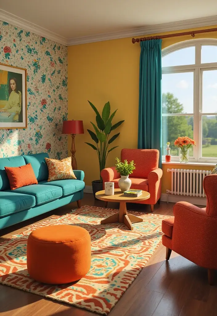 27 Sims 4 Living Room Ideas to Inspire Your Next Virtual Makeover 12 27 Sims 4 Living Room Ideas to Inspire Your Next Virtual Makeover - 12. Retro Revival