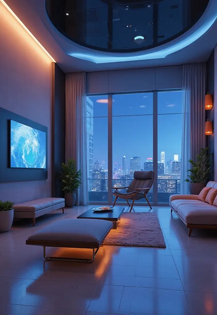 27 Sims 4 Living Room Ideas to Inspire Your Next Virtual Makeover 17 27 Sims 4 Living Room Ideas to Inspire Your Next Virtual Makeover - 17. Futuristic Flair