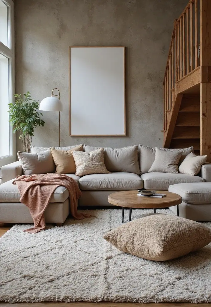 28 80s Living Room Ideas That Bring Retro Charm and Nostalgia 10 28 80s Living Room Ideas That Bring Retro Charm and Nostalgia - 10. Layered Textures