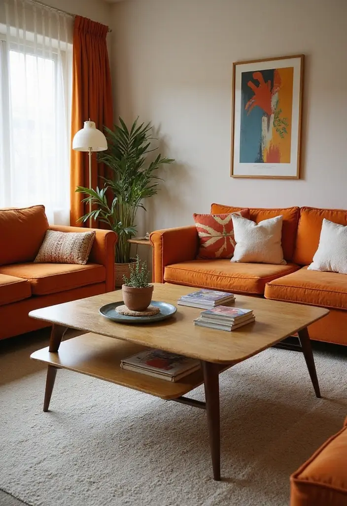 28 80s Living Room Ideas That Bring Retro Charm and Nostalgia 4 28 80s Living Room Ideas That Bring Retro Charm and Nostalgia - 4. Retro Coffee Tables