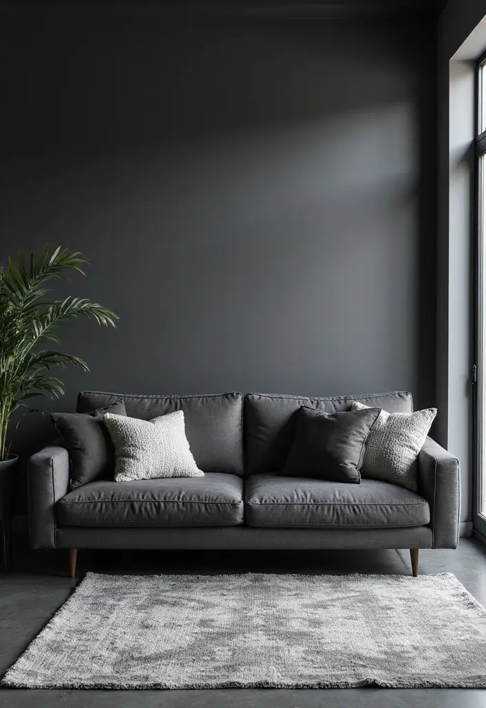 28 Black and Grey Living Room Ideas for Modern Bold and Chic Interiors 1 28 Black and Grey Living Room Ideas for Modern Bold and Chic Interiors - 1. Monochromatic Magic