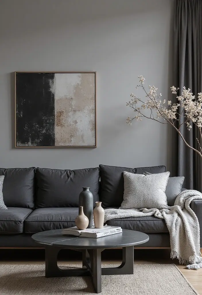 28 Black and Grey Living Room Ideas for Modern Bold and Chic Interiors 10 28 Black and Grey Living Room Ideas for Modern Bold and Chic Interiors - 10. Elegant Accessories