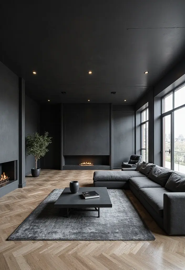28 Black and Grey Living Room Ideas for Modern Bold and Chic Interiors 12 28 Black and Grey Living Room Ideas for Modern Bold and Chic Interiors - 12. Open Concept Flow