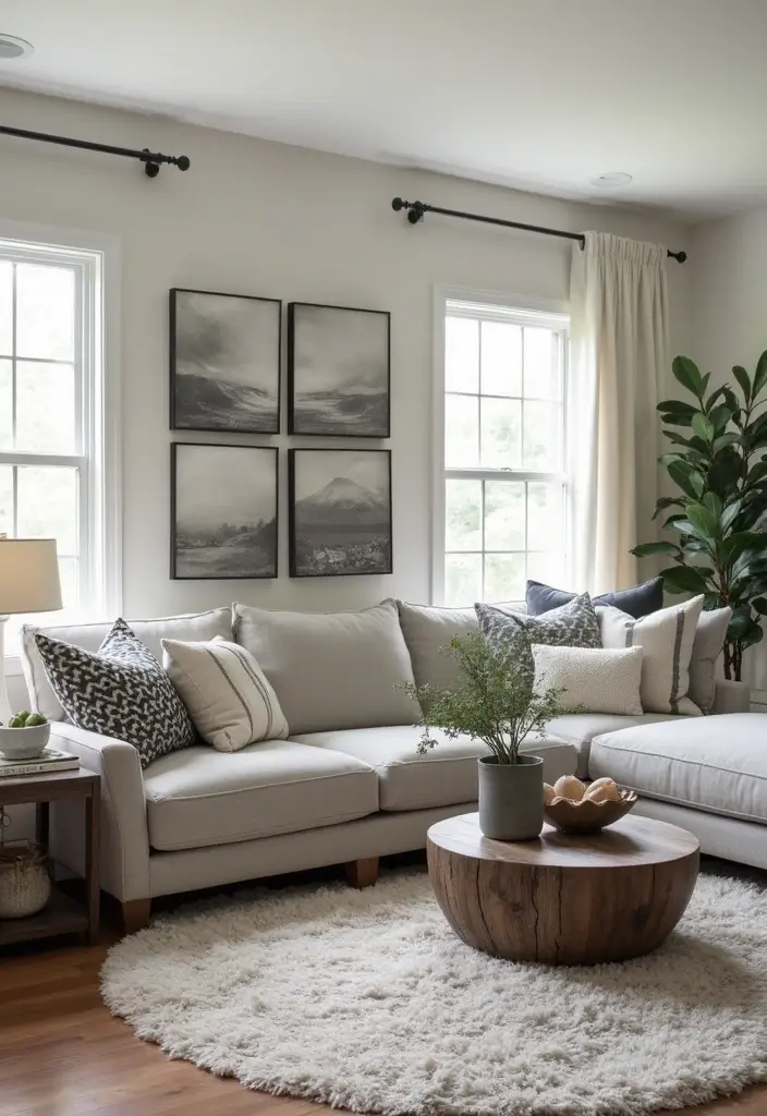 28 Black and Grey Living Room Ideas for Modern Bold and Chic Interiors 23 28 Black and Grey Living Room Ideas for Modern Bold and Chic Interiors - 23. Seasonal Decor Changes