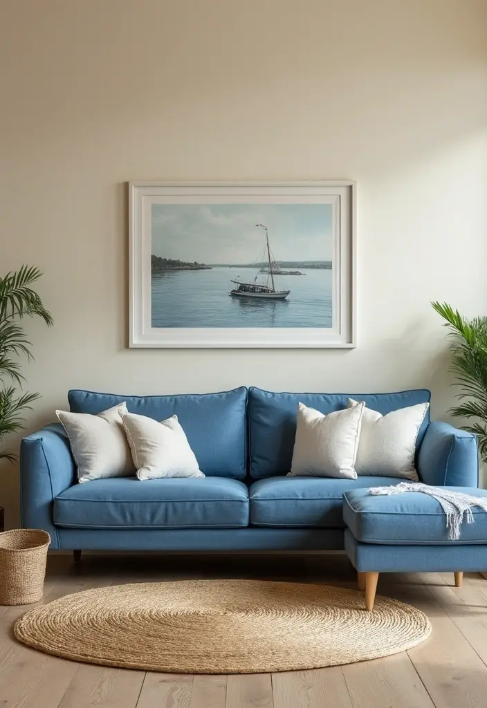 28 Blue Couch Living Room Ideas for Stylish and Modern Home Vibes 1 28 Blue Couch Living Room Ideas for Stylish and Modern Home Vibes - 1. Nautical Neutrals