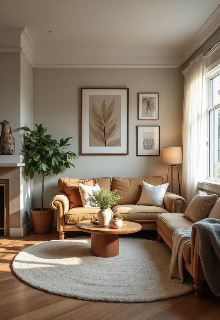 28 Cozy Apartment Living Room Ideas for Small Yet Inviting Spaces - 18. Play with Scale