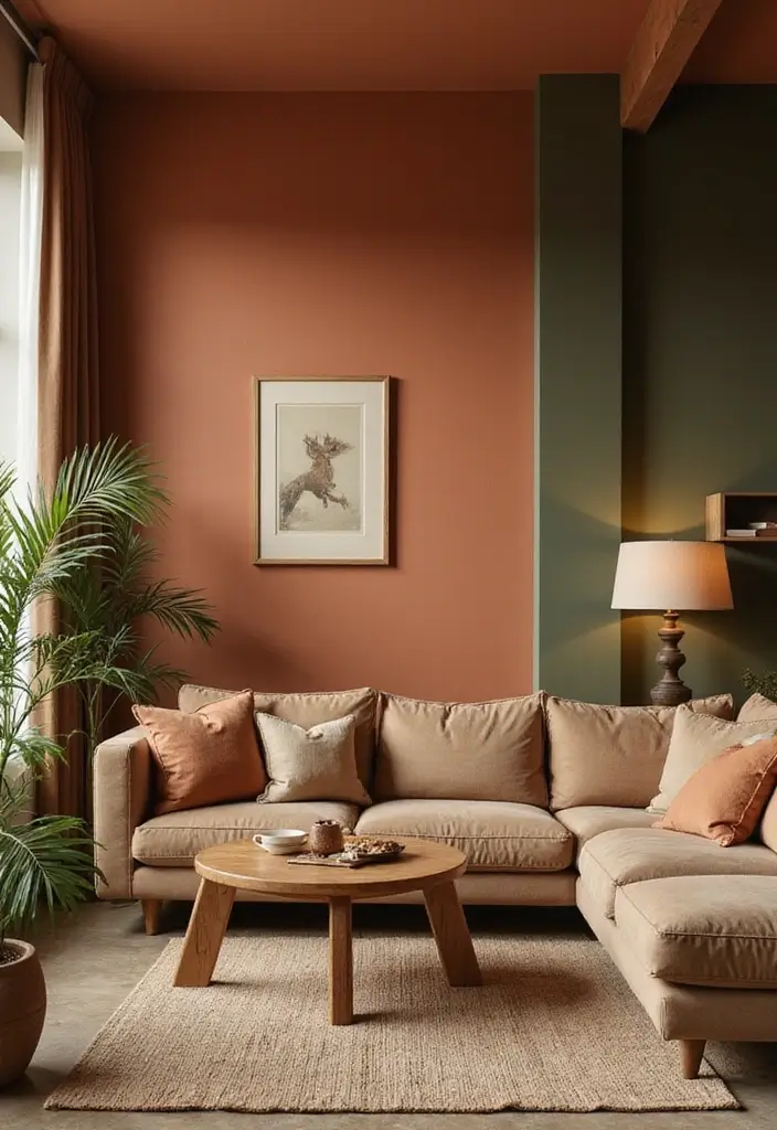 28 Cozy Apartment Living Room Ideas for Small Yet Inviting Spaces - 2. Earthy Color Palettes