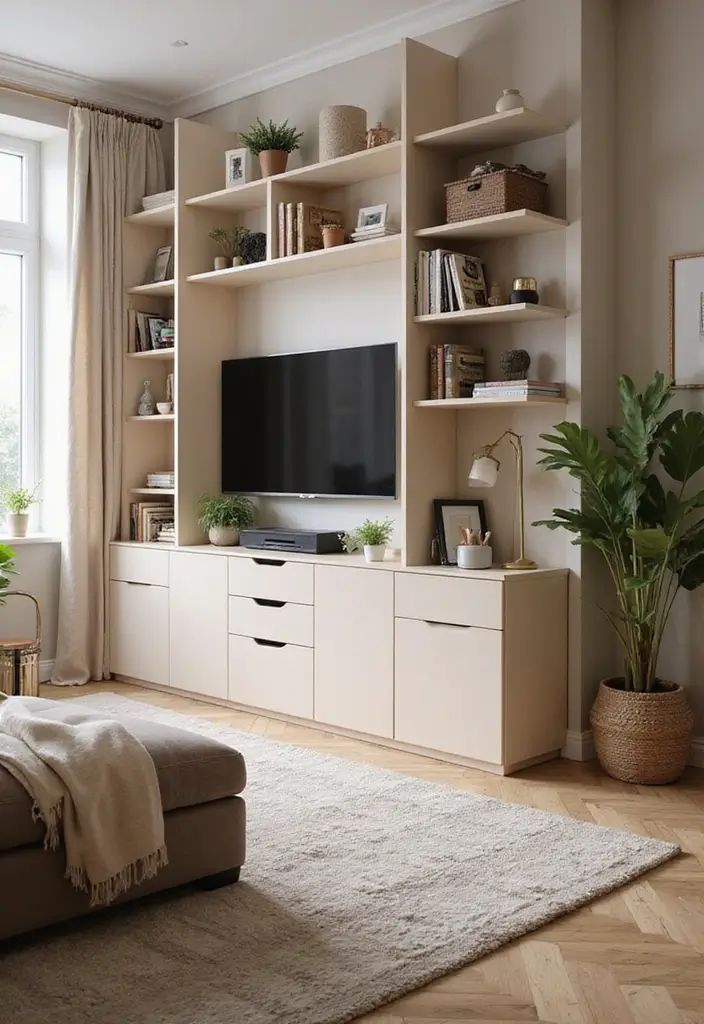 28 Cozy Apartment Living Room Ideas for Small Yet Inviting Spaces - 27. Embrace Clutter-Free Design