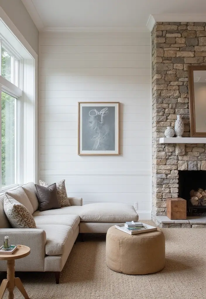 28 Earthy Living Room Designs for Natural Warm and Inviting Interiors 11 28 Earthy Living Room Designs for Natural Warm and Inviting Interiors - 11. Textured Walls