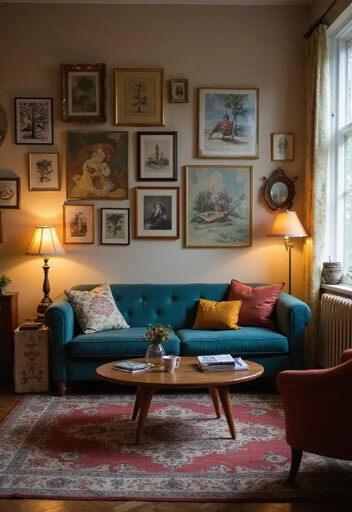 28 Earthy Living Room Designs for Natural Warm and Inviting Interiors 13 28 Earthy Living Room Designs for Natural Warm and Inviting Interiors - 13. Vintage Finds