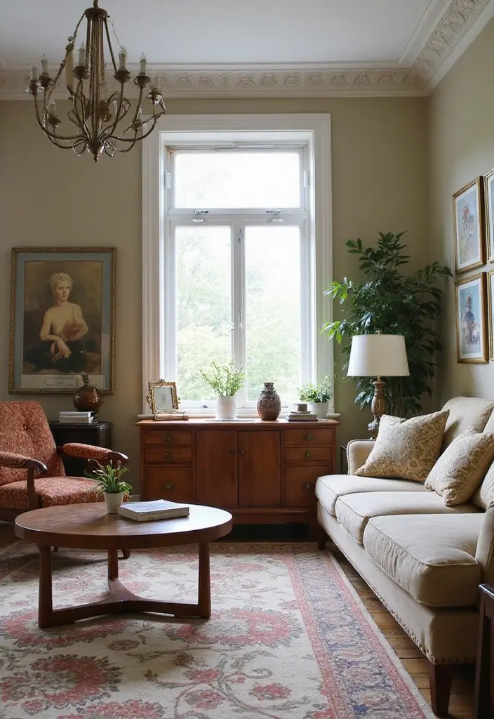 28 Formal Living Room Ideas for Elegant and Sophisticated Gathering Spaces 15 28 Formal Living Room Ideas for Elegant and Sophisticated Gathering Spaces - 15. Vintage Finds