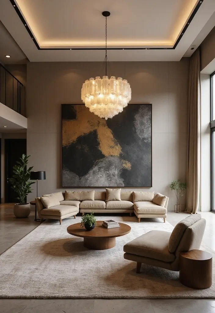 28 Formal Living Room Ideas for Elegant and Sophisticated Gathering Spaces 2 28 Formal Living Room Ideas for Elegant and Sophisticated Gathering Spaces - 2. Statement Lighting Fixtures