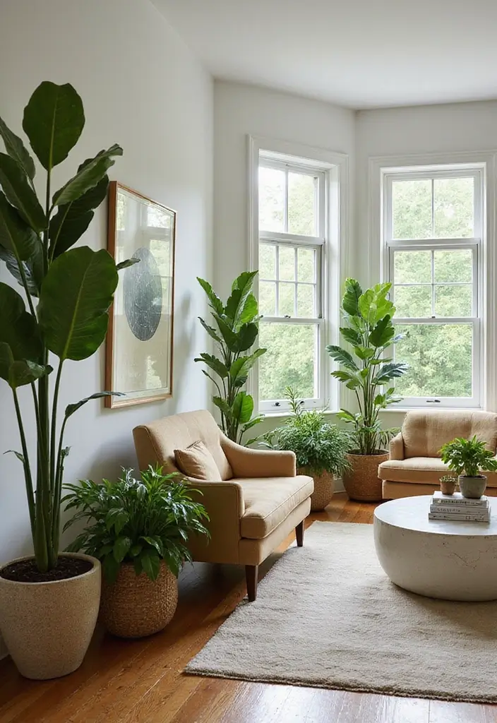 28 Formal Living Room Ideas for Elegant and Sophisticated Gathering Spaces 9 28 Formal Living Room Ideas for Elegant and Sophisticated Gathering Spaces - 9. Live Greenery