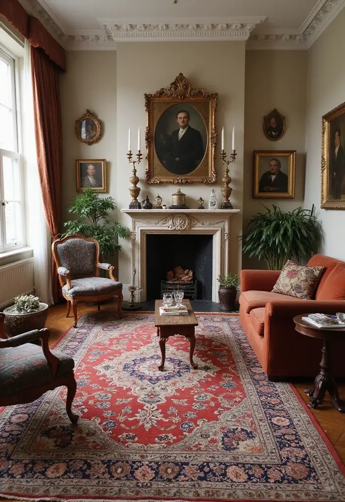 28 Living Room Carpet Ideas That Add Comfort and Design to Any Space - 19. Vintage Persian Rugs