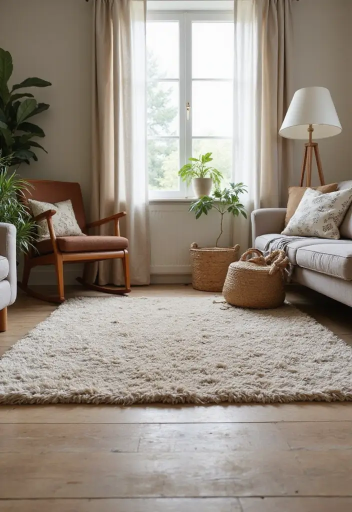 28 Living Room Carpet Ideas That Add Comfort and Design to Any Space - 27. Pet-Friendly Rugs