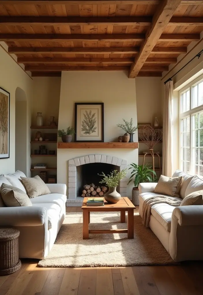 28 Living Room Wall Painting Ideas That Refresh and Transform Interiors 19 28 Living Room Wall Painting Ideas That Refresh and Transform Interiors - 19. Rustic Farmhouse Charm