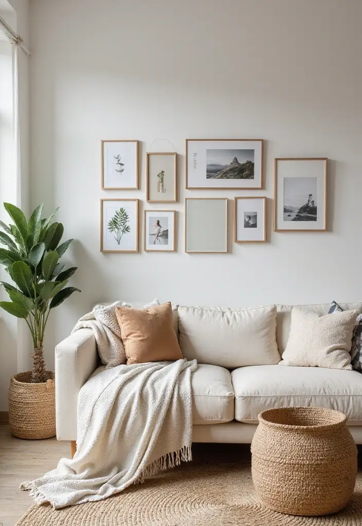 28 Living Room Wall Painting Ideas That Refresh and Transform Interiors 24 28 Living Room Wall Painting Ideas That Refresh and Transform Interiors - 24. Personalized Photo Gallery Wall