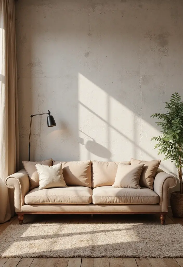 28 Living Room Wall Painting Ideas That Refresh and Transform Interiors 7 28 Living Room Wall Painting Ideas That Refresh and Transform Interiors - 7. Vintage Vibes with Distressed Finishes