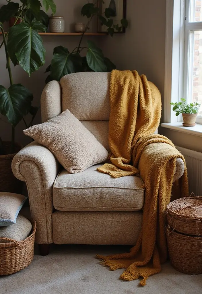 28 Recliners in Living Room Ideas for Comfort and Style in Every Home 16 28 Recliners in Living Room Ideas for Comfort and Style in Every Home - 16. Textured Comfort