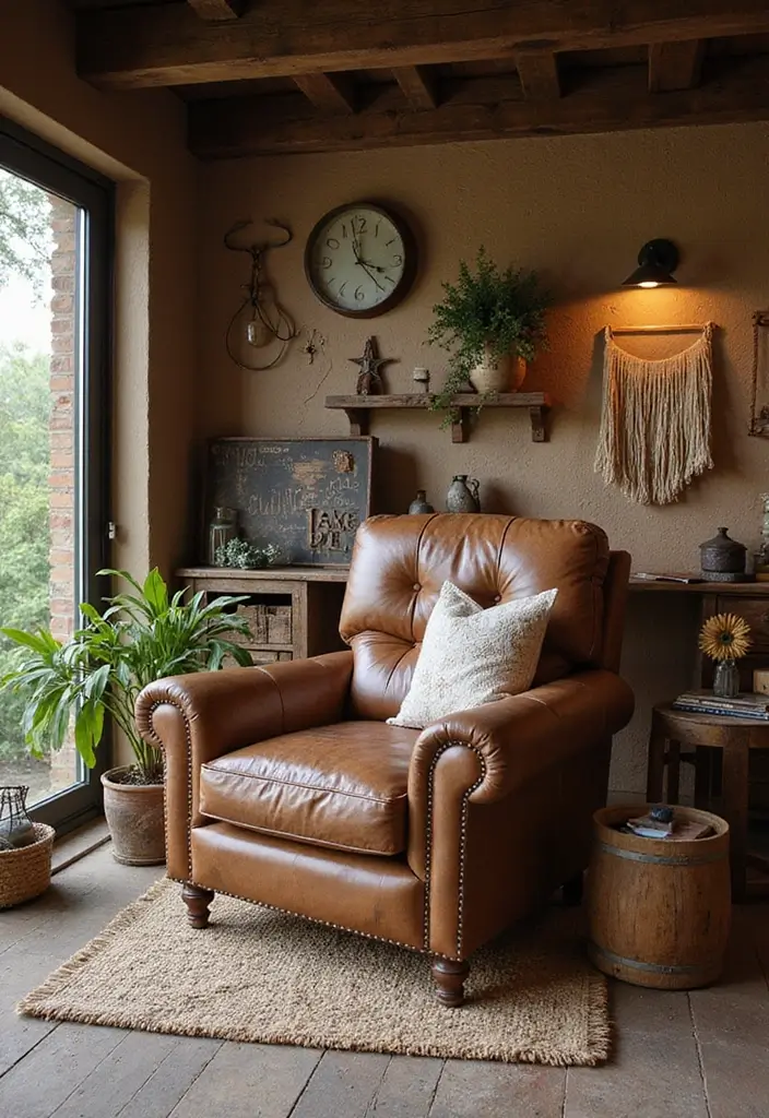 28 Recliners in Living Room Ideas for Comfort and Style in Every Home 2 28 Recliners in Living Room Ideas for Comfort and Style in Every Home - 2. Rustic Charm