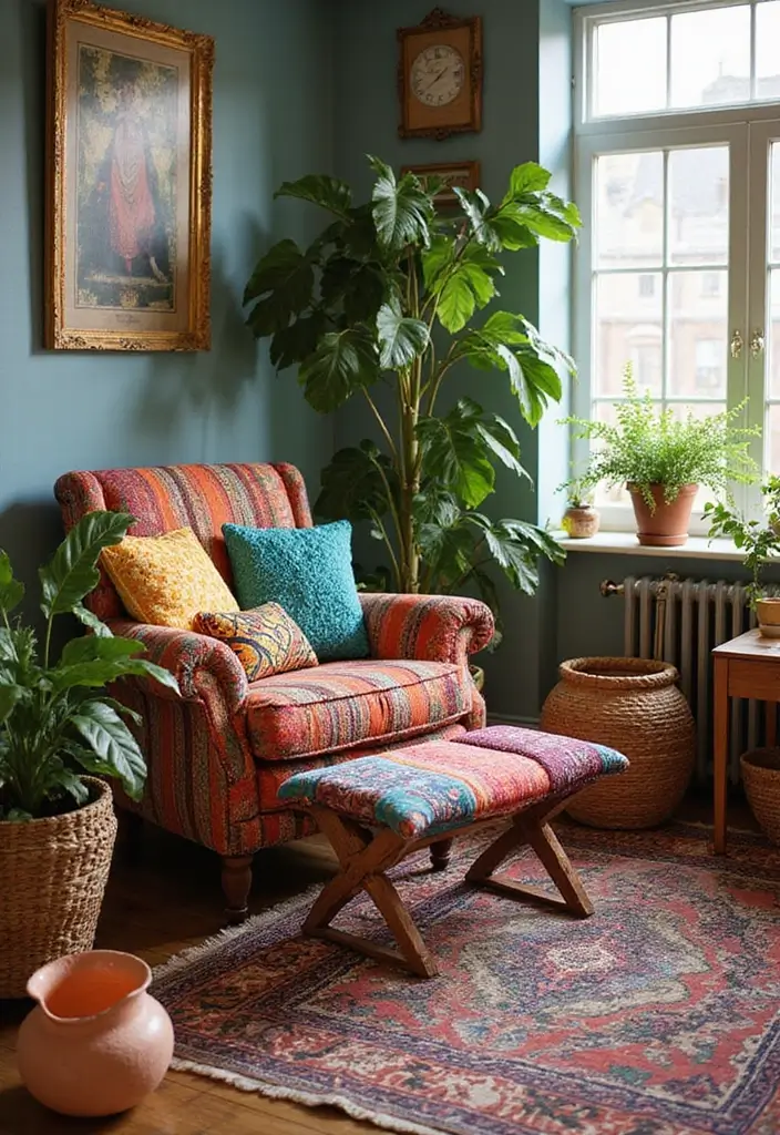 28 Recliners in Living Room Ideas for Comfort and Style in Every Home 7 28 Recliners in Living Room Ideas for Comfort and Style in Every Home - 7. Boho Chic