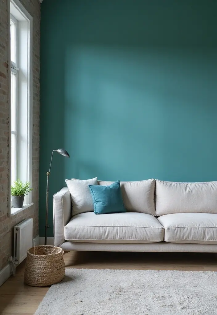 29 Blue and Green Living Room Ideas That Blend Freshness and Style 12 29 Blue and Green Living Room Ideas That Blend Freshness and Style - 12. Accent Walls