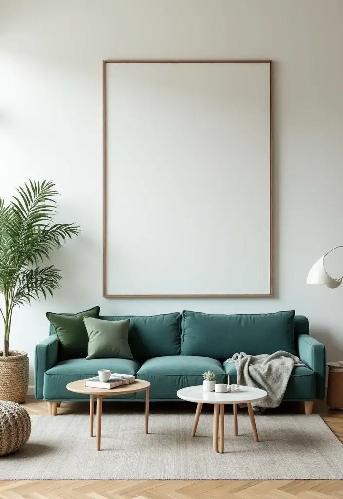 29 Blue and Green Living Room Ideas That Blend Freshness and Style 4 29 Blue and Green Living Room Ideas That Blend Freshness and Style - 4. Minimalist Coastal Charm