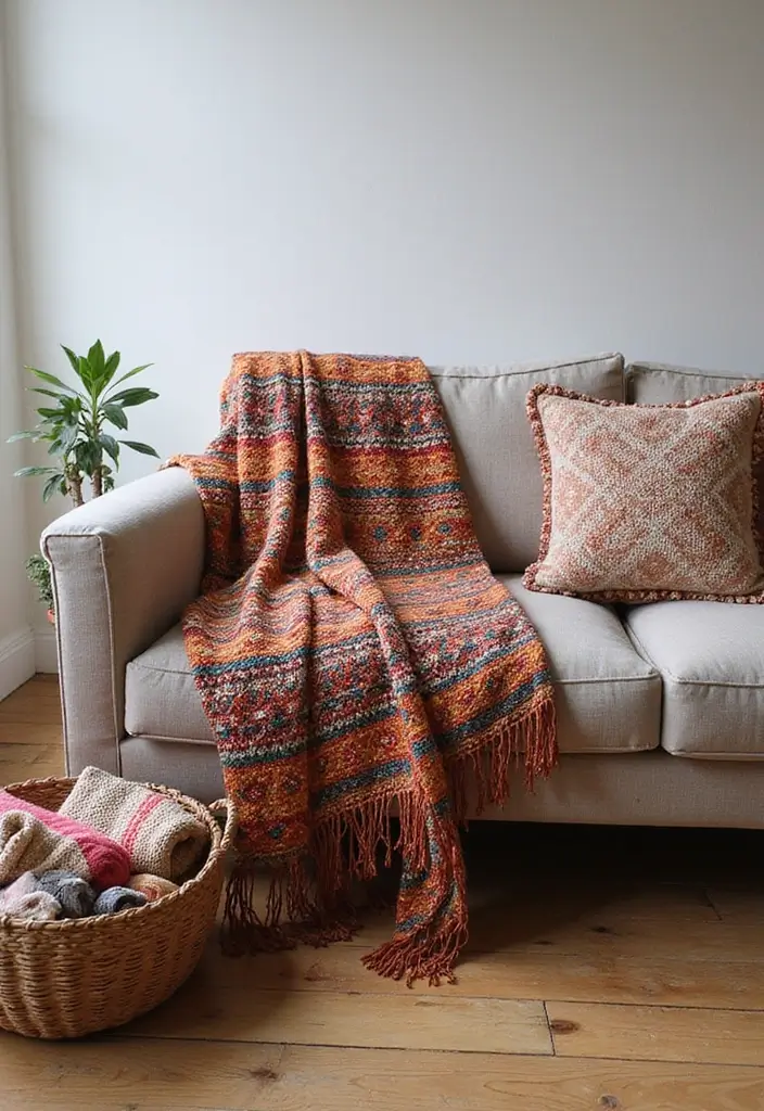 29 Cosy Living Room Ideas That Make Every Home Feel Warm and Inviting - 10. Use Decorative Throw Blankets