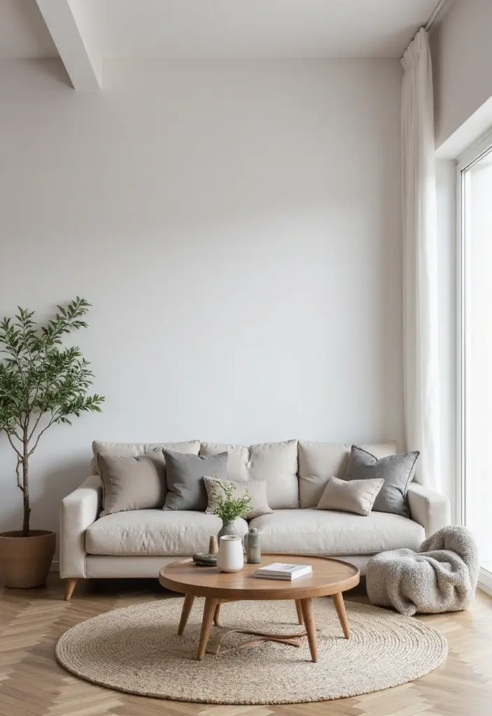 29 Cosy Living Room Ideas That Make Every Home Feel Warm and Inviting - 17. Opt for Minimalism