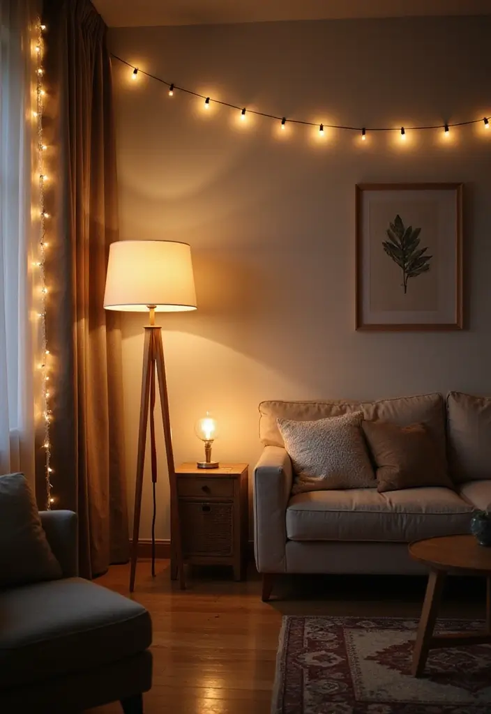 29 Cosy Living Room Ideas That Make Every Home Feel Warm and Inviting - 5. Incorporate Soft Lighting Solutions