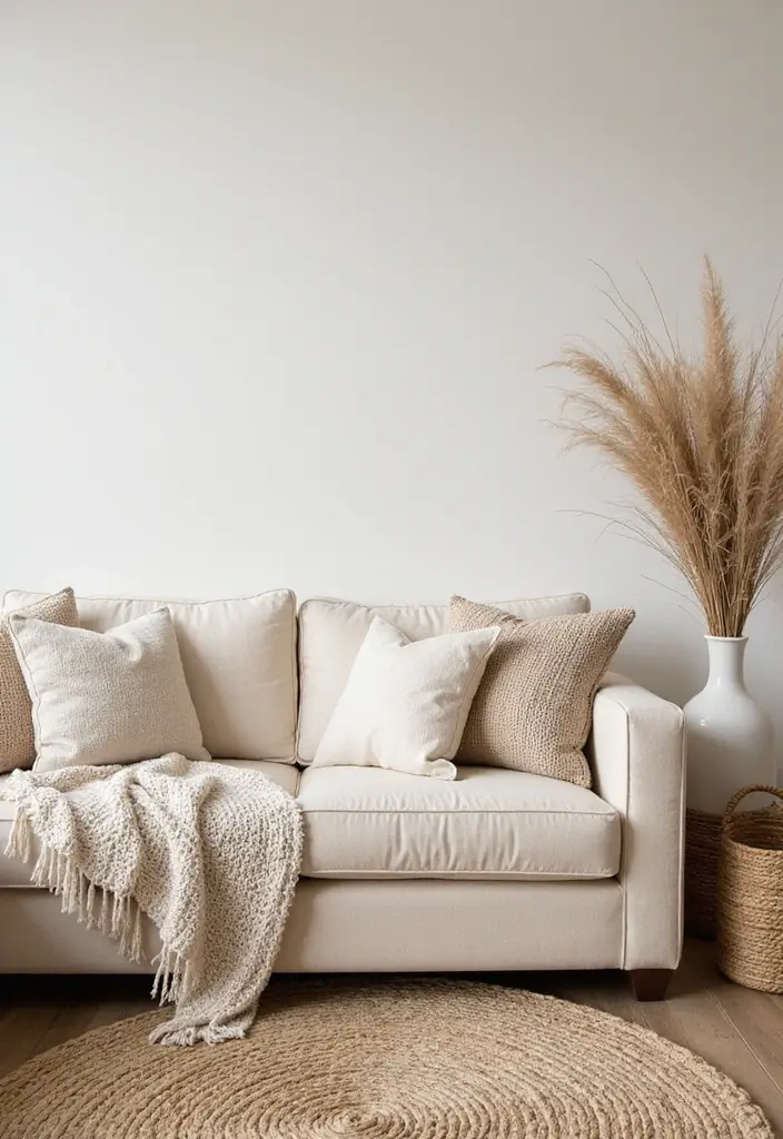 29 Cream Living Room Ideas That Elevate Soft Modern and Elegant Spaces 1 29 Cream Living Room Ideas That Elevate Soft Modern and Elegant Spaces - 1. Layered Textures for Depth