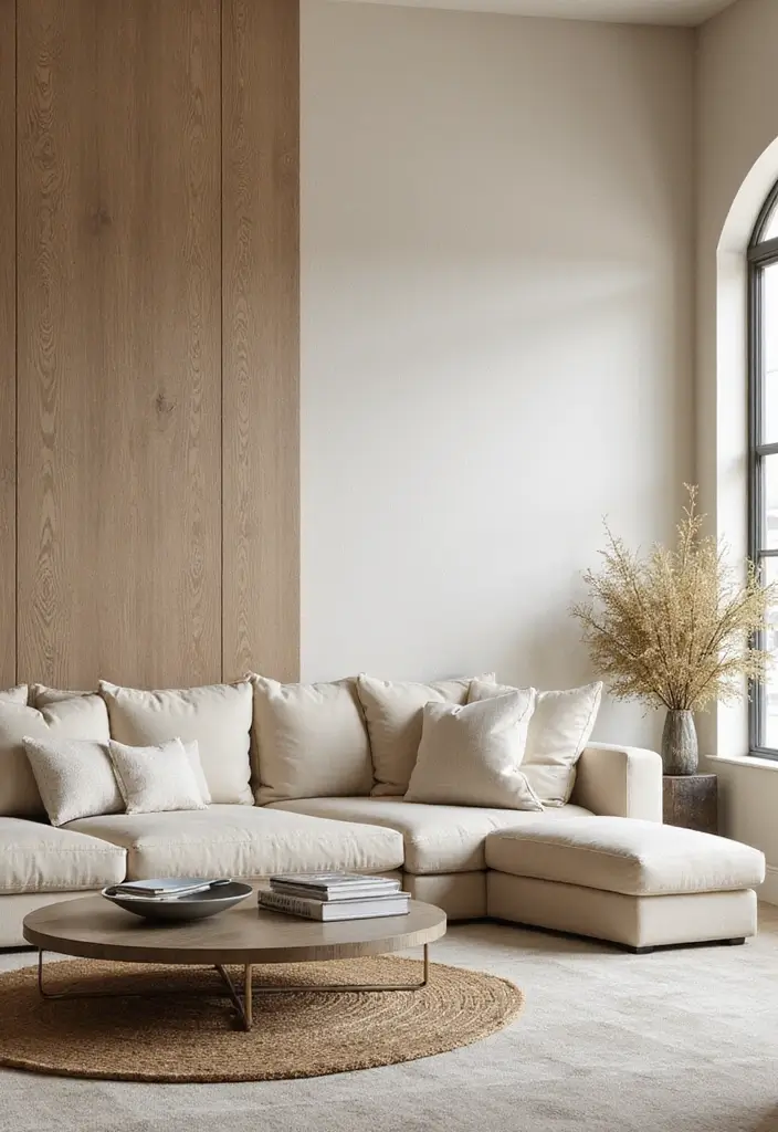 29 Cream Living Room Ideas That Elevate Soft Modern and Elegant Spaces 12 29 Cream Living Room Ideas That Elevate Soft Modern and Elegant Spaces - 12. Textured Wall Treatments