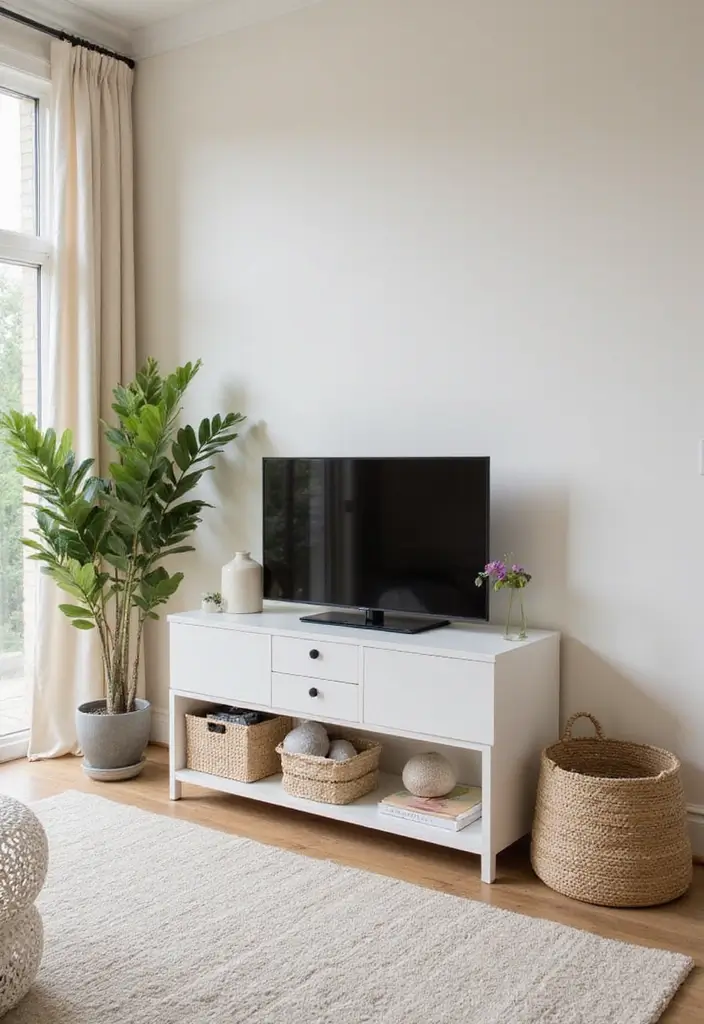 29 Cream Living Room Ideas That Elevate Soft Modern and Elegant Spaces 18 29 Cream Living Room Ideas That Elevate Soft Modern and Elegant Spaces - 18. Functional Storage Solutions