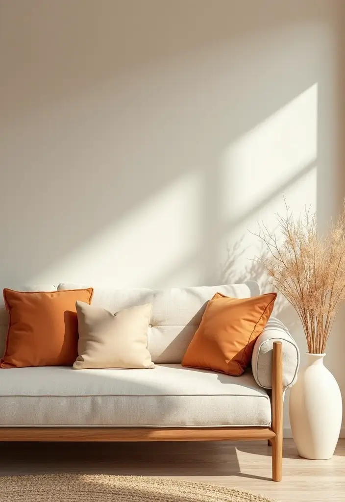 29 Cream Living Room Ideas That Elevate Soft Modern and Elegant Spaces 19 29 Cream Living Room Ideas That Elevate Soft Modern and Elegant Spaces - 19. Warm Color Accents