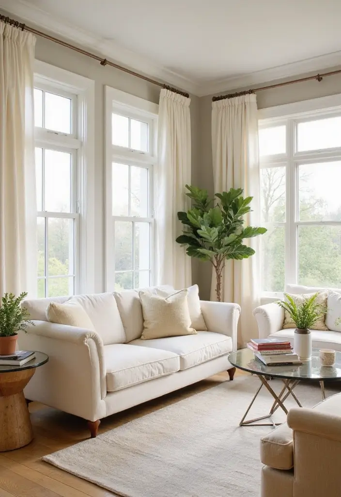 29 Cream Living Room Ideas That Elevate Soft Modern and Elegant Spaces 21 29 Cream Living Room Ideas That Elevate Soft Modern and Elegant Spaces - 21. Natural Light Enhancements