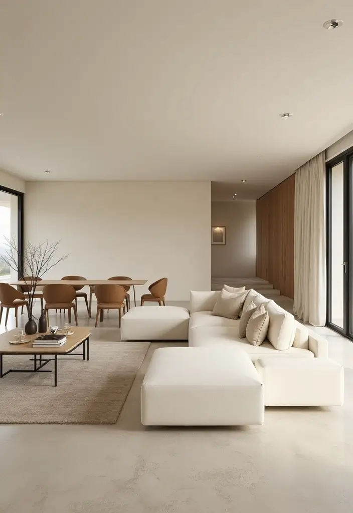 29 Cream Living Room Ideas That Elevate Soft Modern and Elegant Spaces 23 29 Cream Living Room Ideas That Elevate Soft Modern and Elegant Spaces - 23. Open Concept Integration