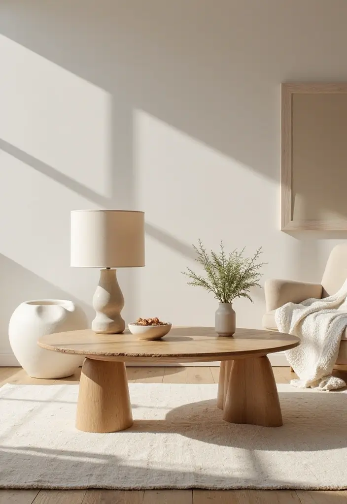 29 Cream Living Room Ideas That Elevate Soft Modern and Elegant Spaces 24 29 Cream Living Room Ideas That Elevate Soft Modern and Elegant Spaces - 24. Functional Art Pieces